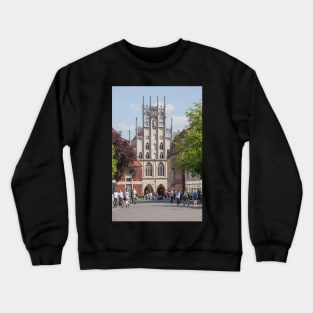 Town Hall, Munster, City, Westphalia, Germany Crewneck Sweatshirt